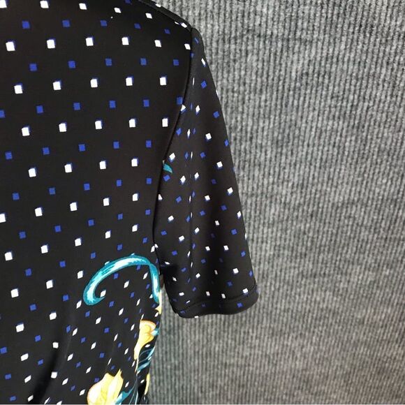 Thalia Sodi Dress Women Size Medium Floral Polka Dot Print Short Sleeves V-Neck - Picture 6 of 10